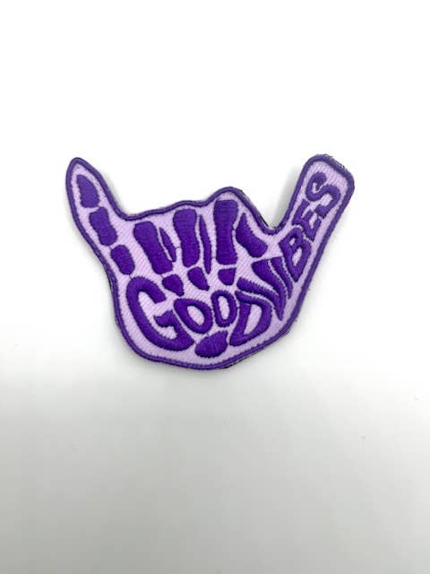 Fit Stitch Gear – Emblema por atacado – Patch de mão de esqueleto de boas vibrações3