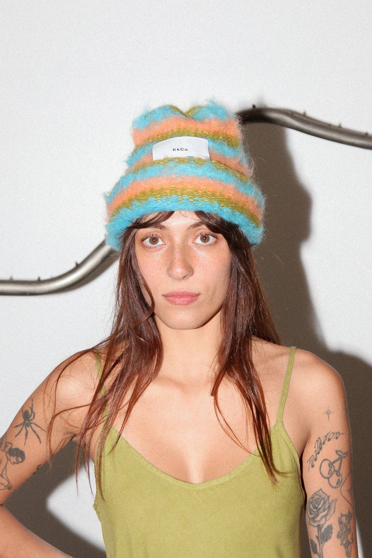 Striped Suri Beanie in Reef for wholesale on Faire0