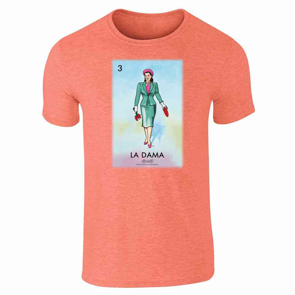 Pop Threads - Venta al por mayor Camiseta serigrafiada - Unisex - Tarjeta de bingo mexicano unisex La Dama para mujer Lady Loteria8
