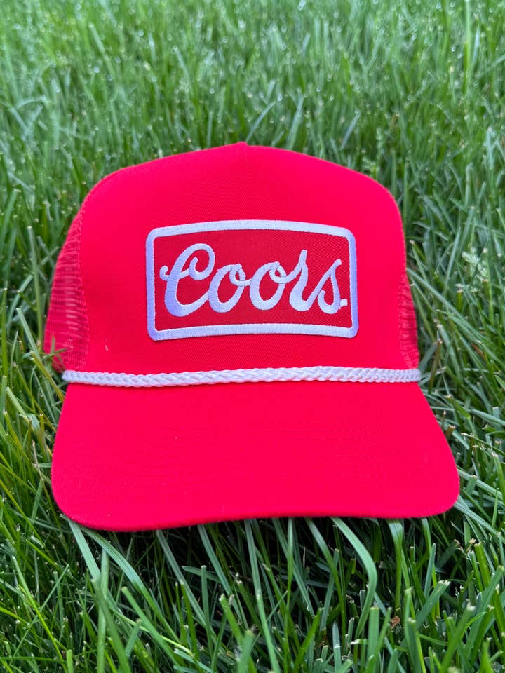 Red Coors Trucker for wholesale by River Bent Hat Co.