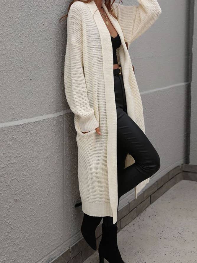 UNISHE - Vente Cardigan – femme - Cardigans ouverts longs unis MY0212