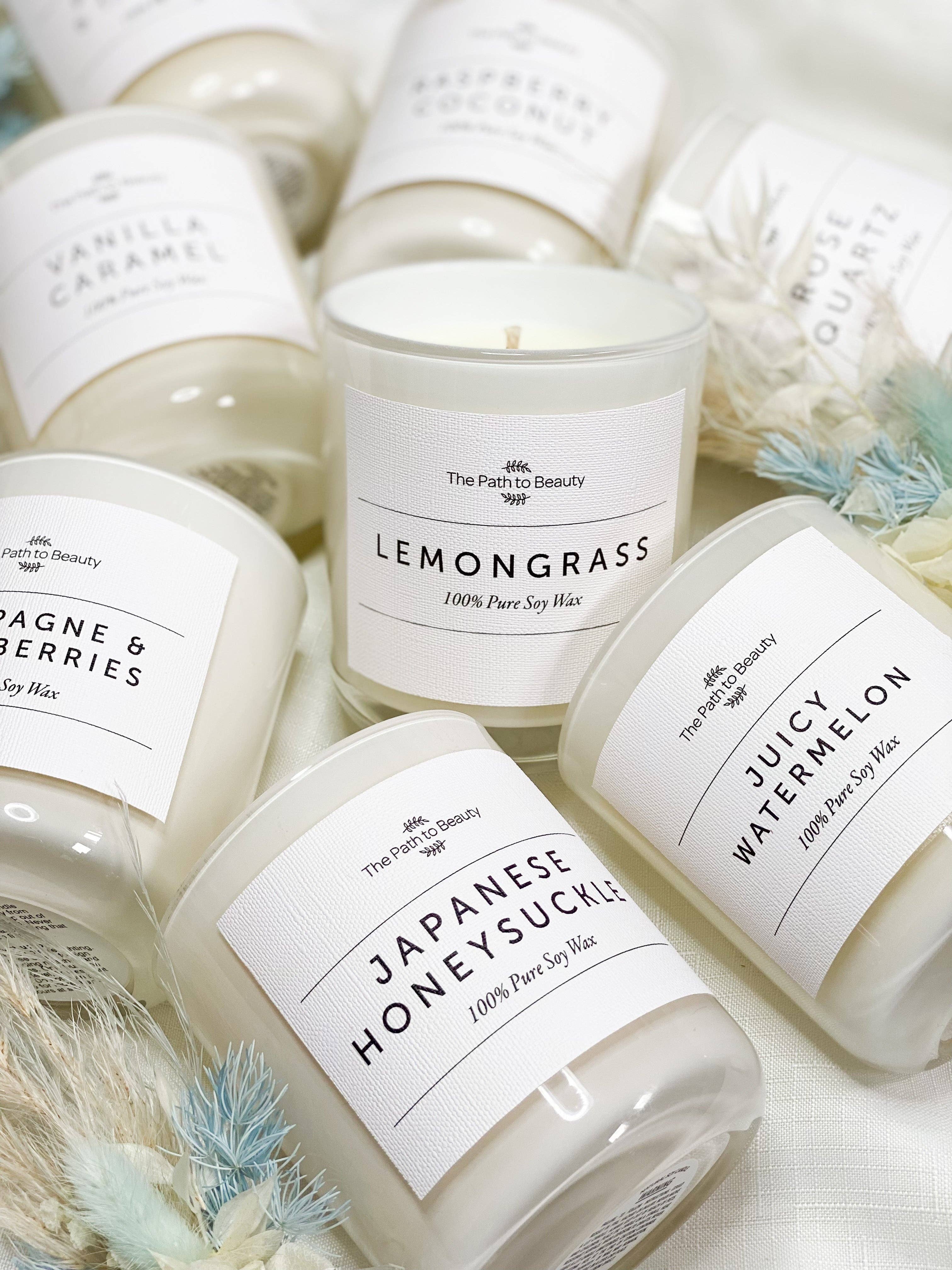 The Path to Beauty - Wholesale Jar/Filled Candle - White Candle-Vanilla Caramel2