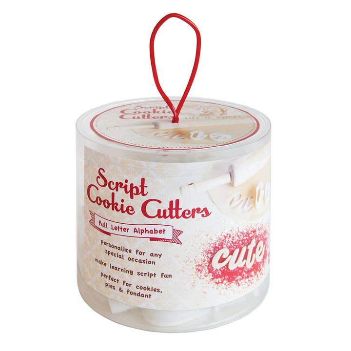 Talisman Designs Script Alphabet Cookie Cutters, Set Of 26 for wholesale by HIC - Harold Import Co.