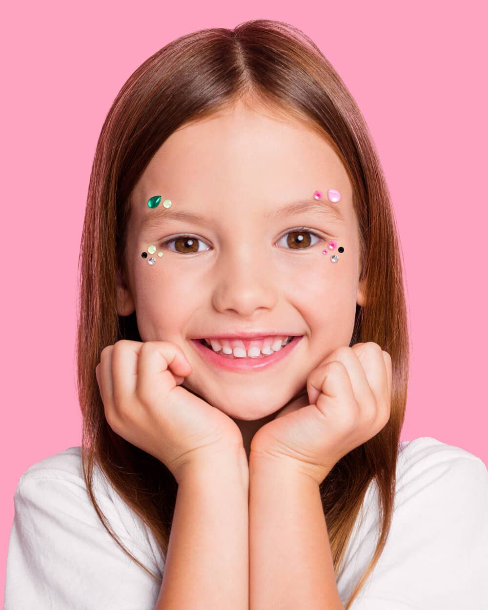 xo, Fetti - Wholesale Temporary Tattoo - Pink and Green Witch Face Gems | Halloween makeup, sparkle3