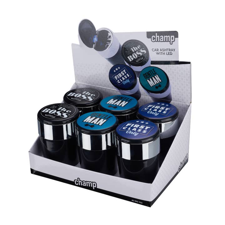 Champ by Polyflame - Wholesale Ashtray - Car ashtray with LED, BIG BOSS1