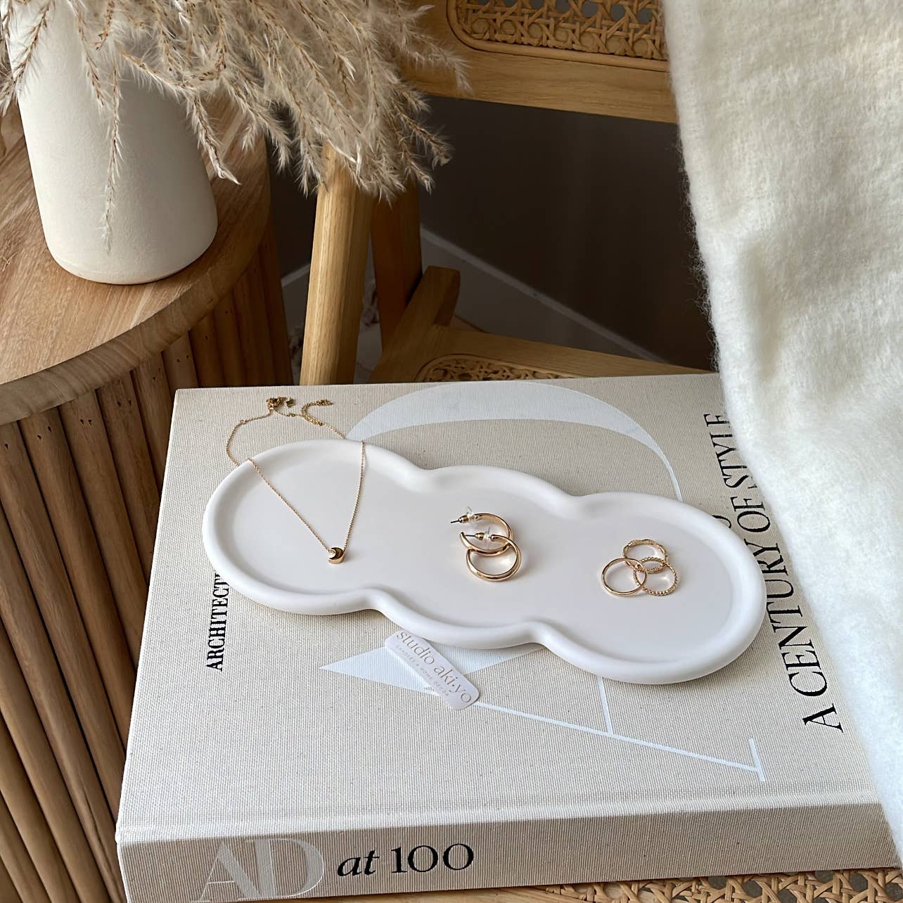 Studio Akiyo - Wholesale Jewelry Dish - Large Wavy Trinket Tray | Tabletop Decor | Decorative Tray3