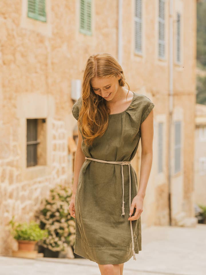 Sauths - Wholesale Dress - Women's - Irma - Linen Dress in Various Colors13