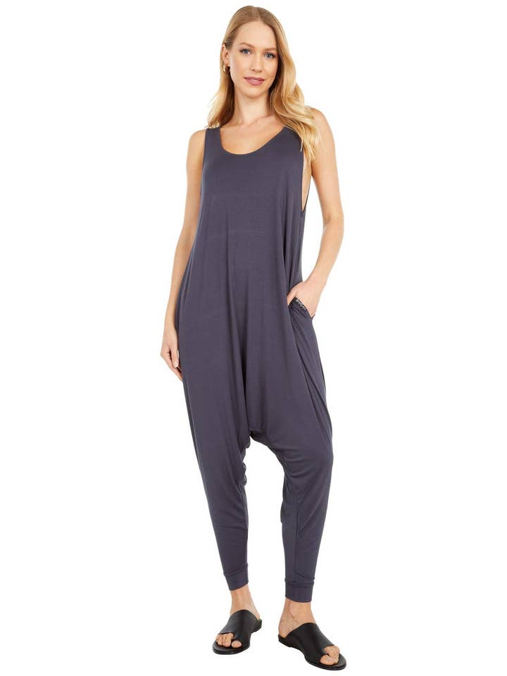 Slate Blue Adult Momper / Mom Romper for wholesale by Momper Romper