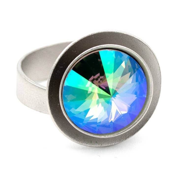 Rivoli Ring 03 - Edler Ring mit großem Kristall für den Großhandel von Sergio Engel jewellery