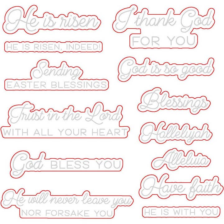 Il est ressuscité - Honey Cuts - Matrices de découpe coordonnées pour la vente par Honey Bee Stamps