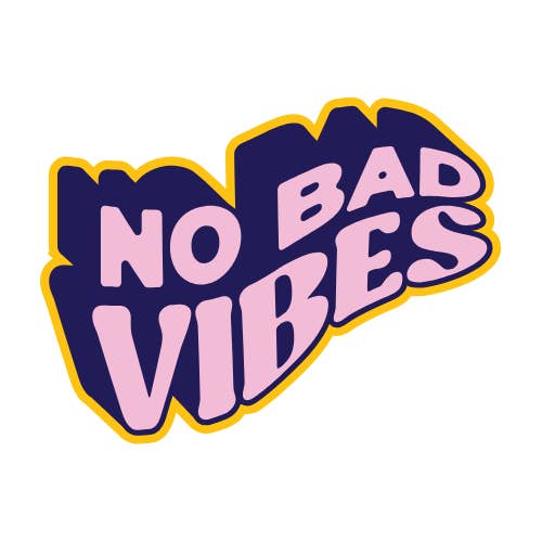 No Bad Vibes Sticker for wholesale by Stickerlishious