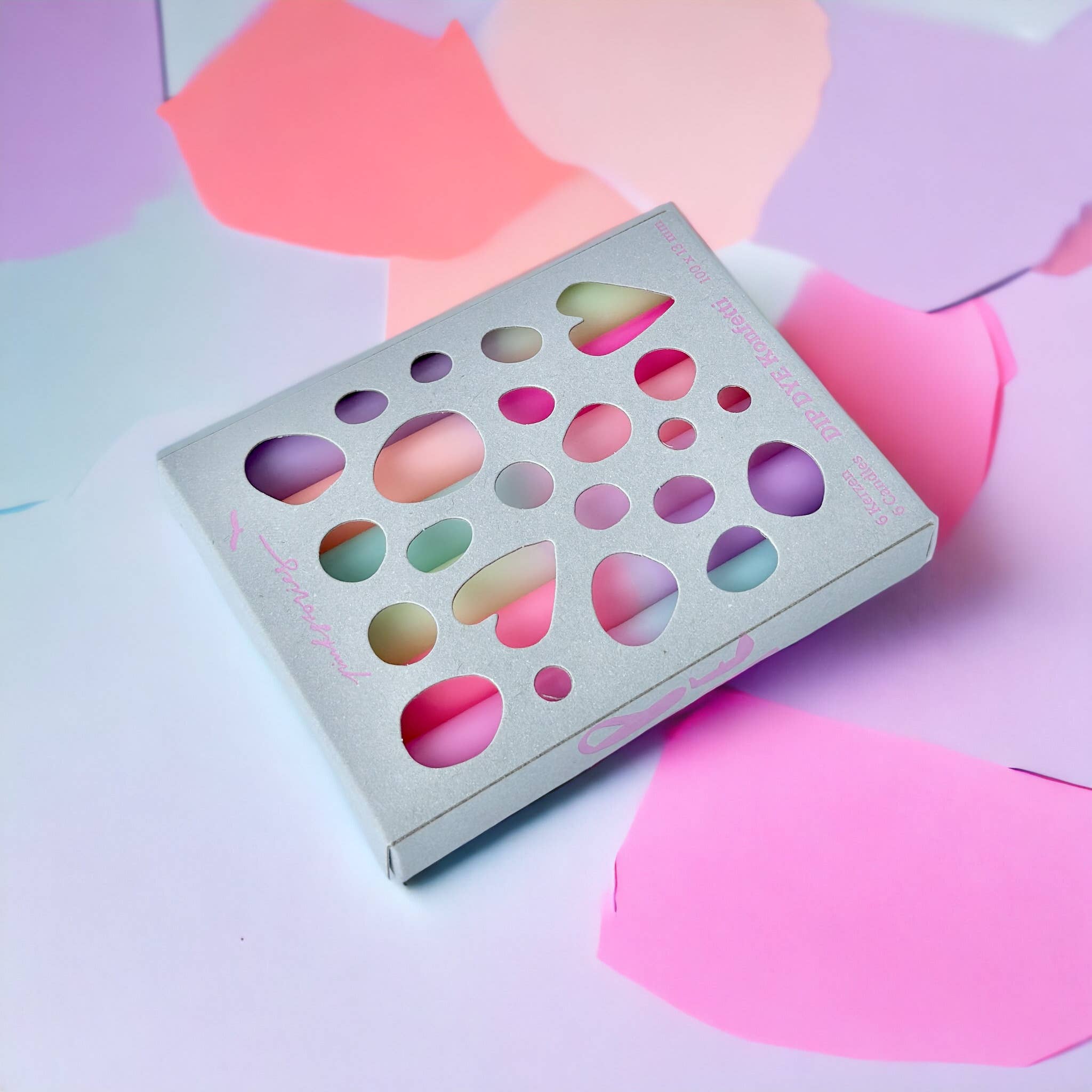 Pink Stories - Wholesale Cake Candle - Dip Dye Konfetti * Light Hibiscus2