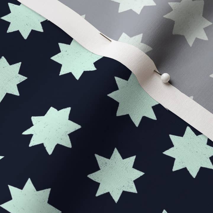 Lexie Rose – wholesale Fabric – Giant stars - midnight blue | pale blue star print1