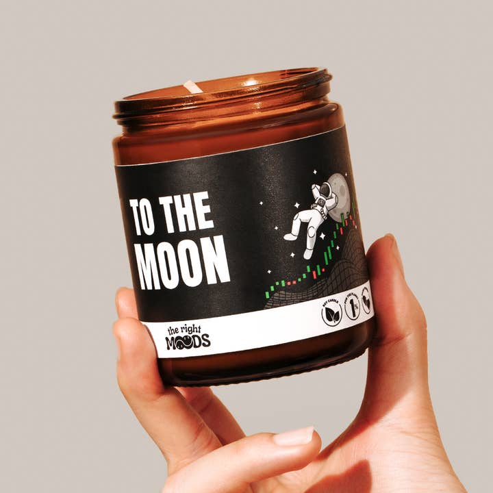 The Right Moods Candles - Vente Bougie en bocal - Bougies cadeaux amusantes — CRYPTO MOOD — Cire de soja parfumée faite main