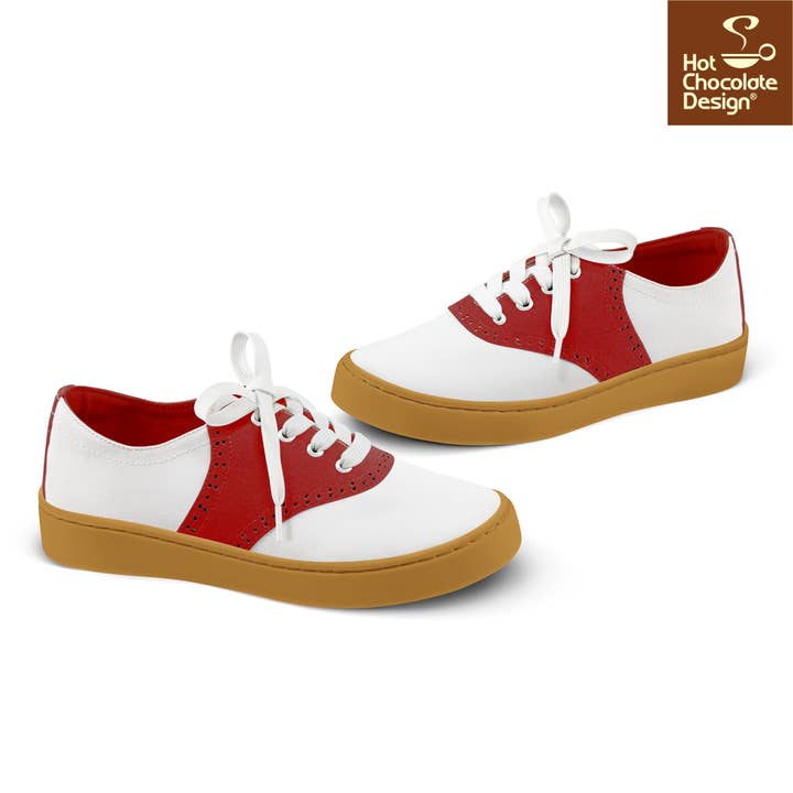 Popping Candy - Wholesale Lifestyle trainers – Women′s - Hot Chocolate Design - Saddle Sneakers Red5