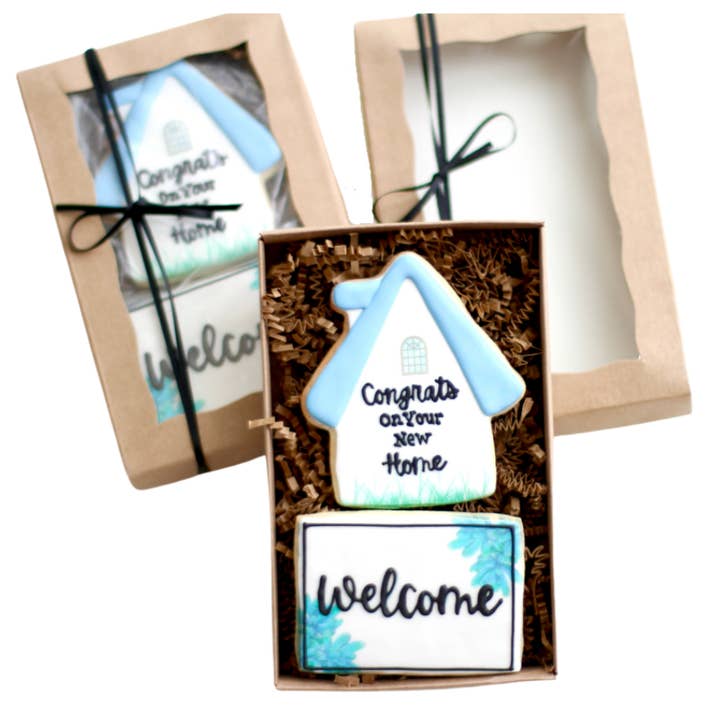 Sweet Sanctions LLC - Wholesale Cookie - 2 Ct. Congrats On Your New Home Boxed Cookie Set