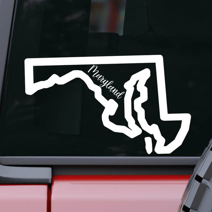 Maryland oversigt med navn Bil-og bærbar mærkat for engroshandel hos AO Designs LLC