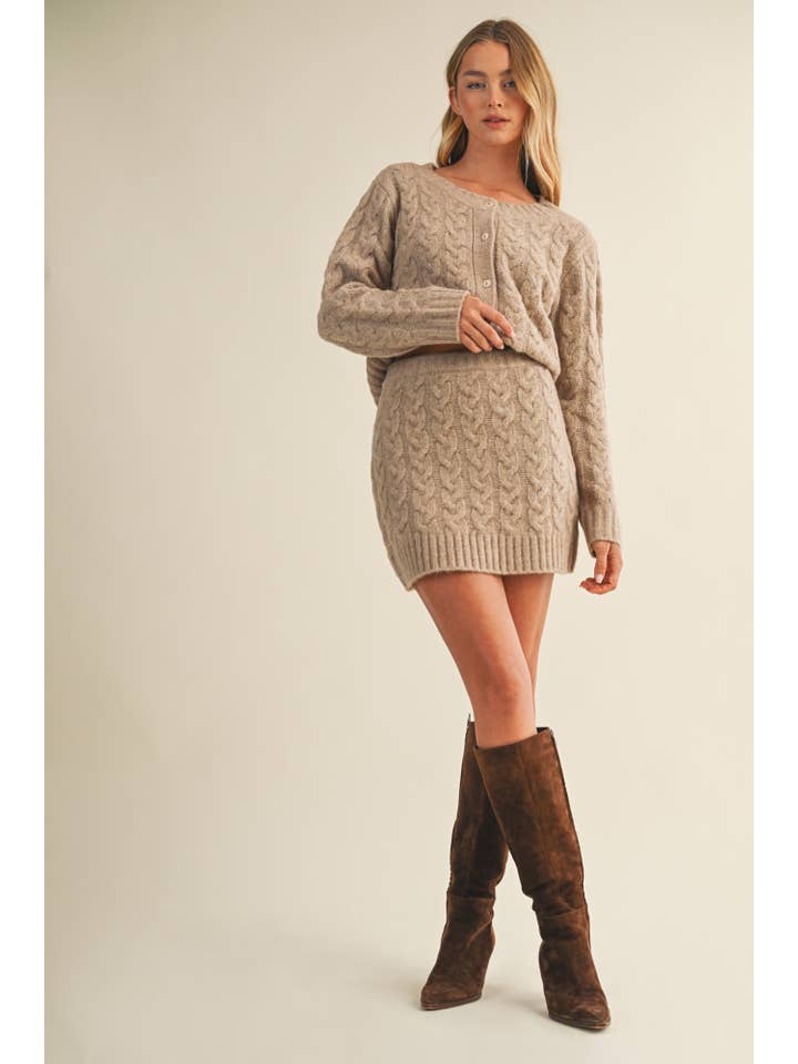 Mustard Seed - Wholesale Skirt - Women's - CABLE SWEATER SKIRT11