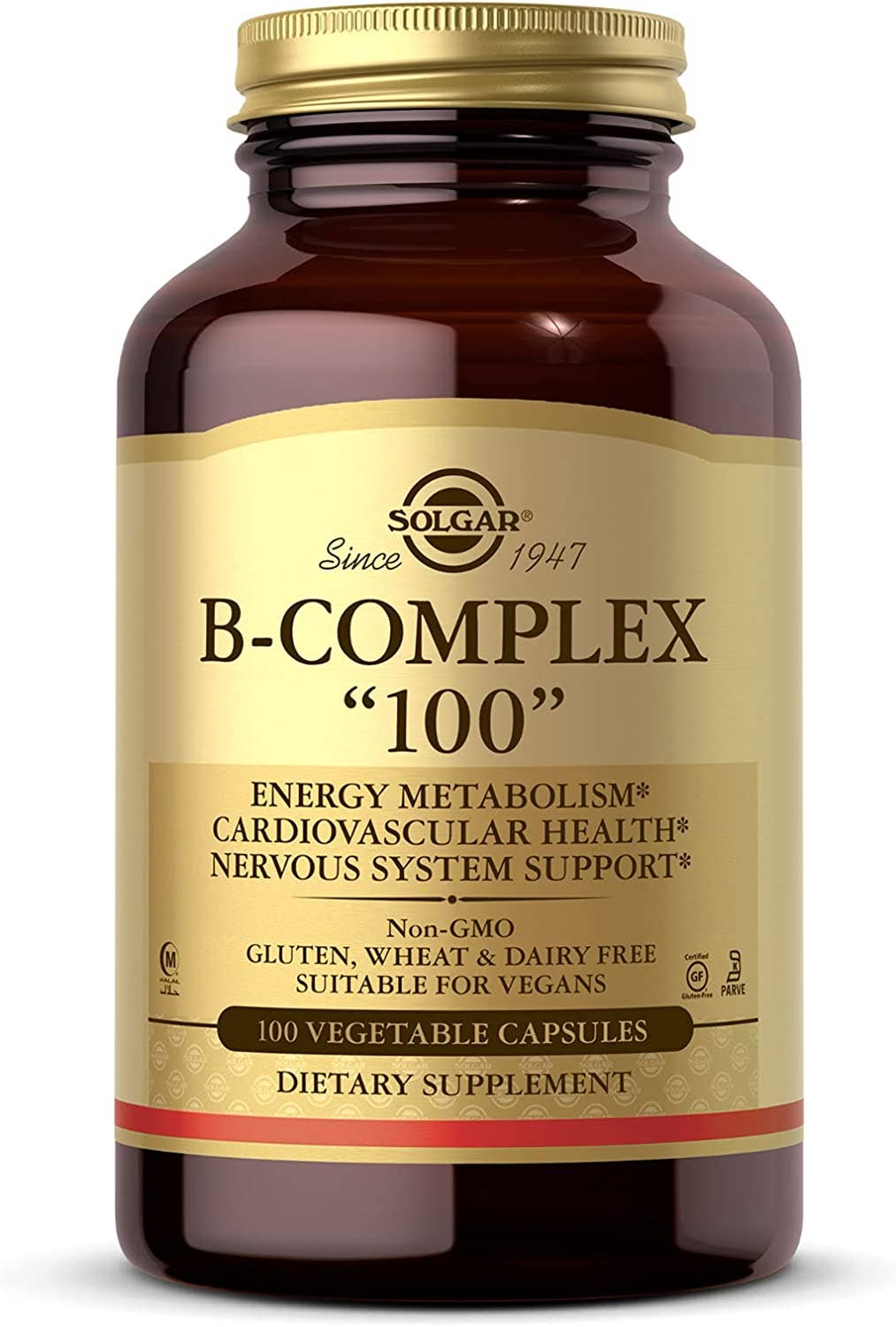 Solgar B-Complex "100", 100 Veg Capsules - Heart Health for wholesale by NutriCelebrity
