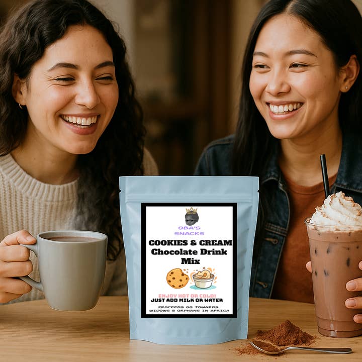 Cookies & Cream flavored Chocolate Drink Mix (Hot or Cold) for wholesale by Maqoba