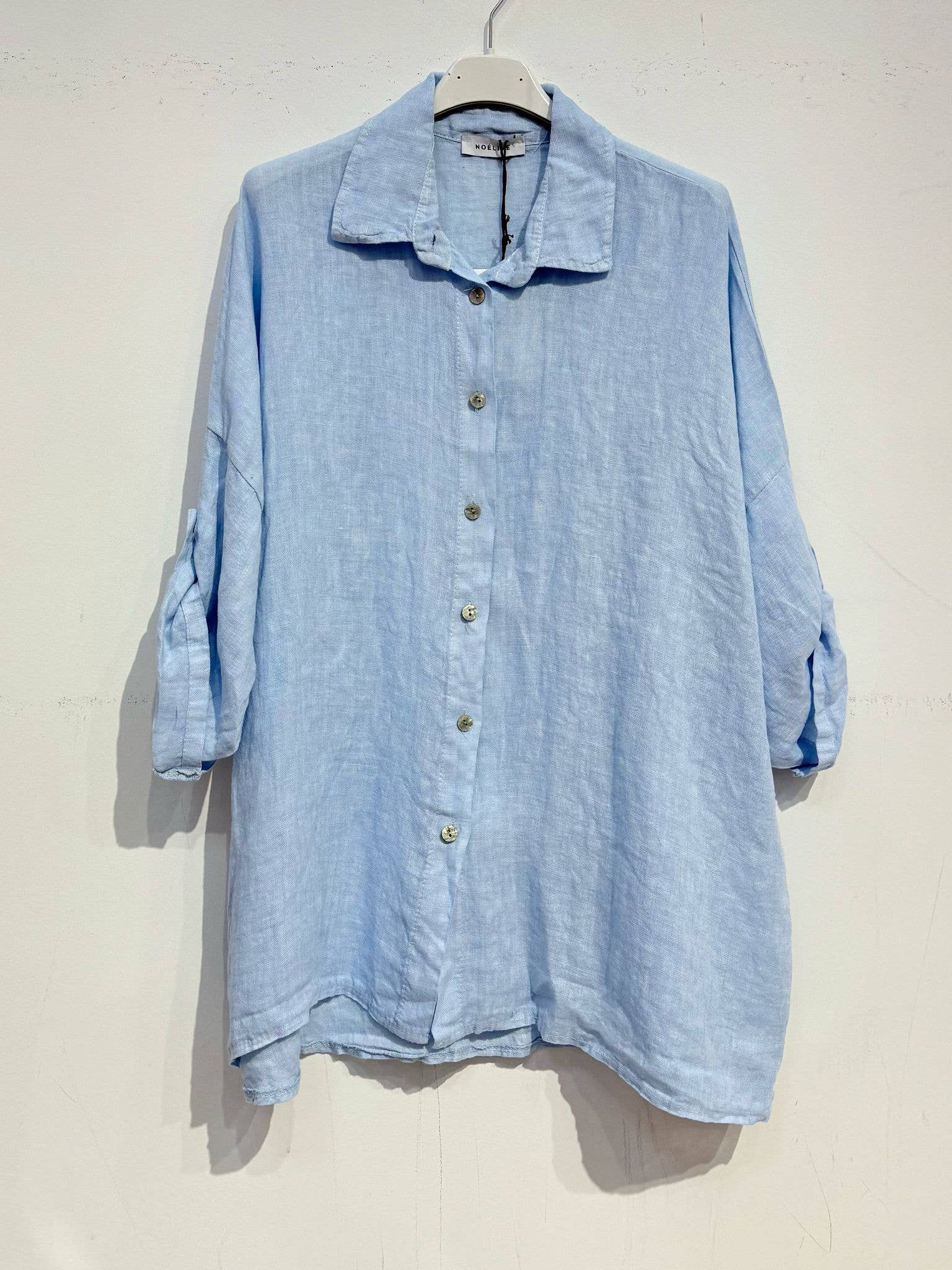 NOELINE – Großhandel Hemd mit Button-down-Kragen – Damen – 20090U Leinenhemd10