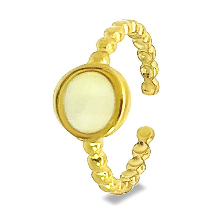 Verstellbarer Perlmutt-Ring - YG2348E315 für den Großhandel von AMORINO SRL