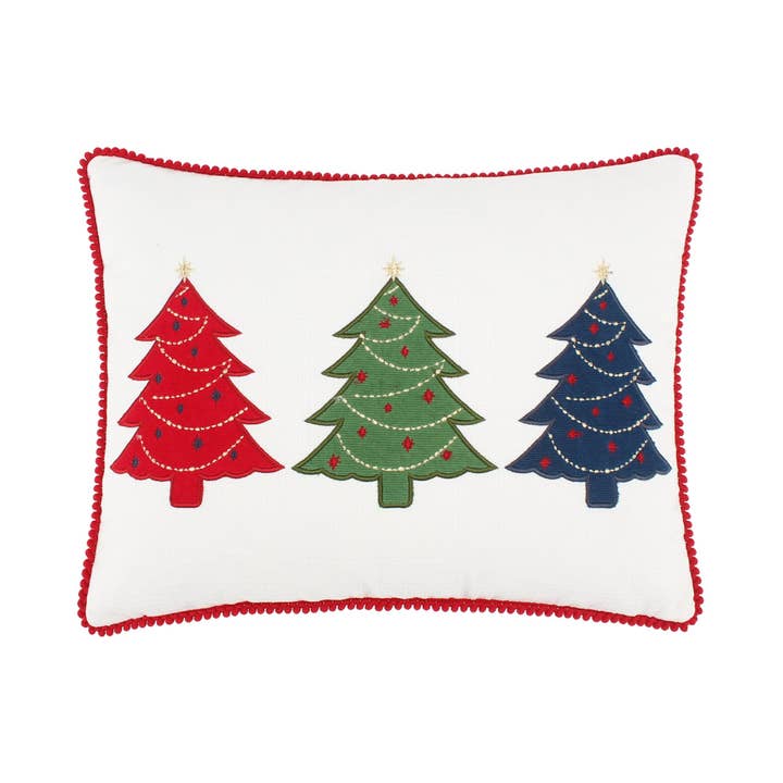 White Pine Festive Trees Pillow 14x18 for wholesale by Levtex Home