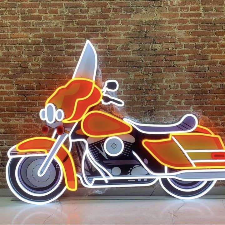 Harley Davidson Motorradneonskilt for engroshandel hos Aoos Custom