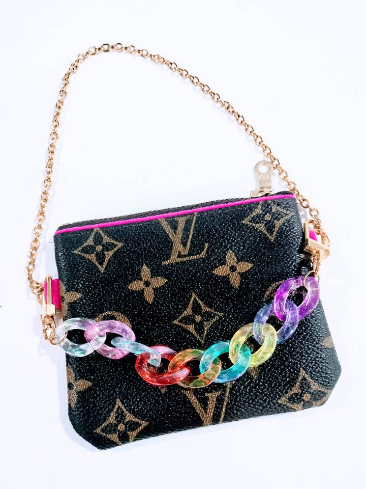 Mini Mini Upcycled - Bolsa Pequena com Corrente Removível por atacado de Contagious Couture