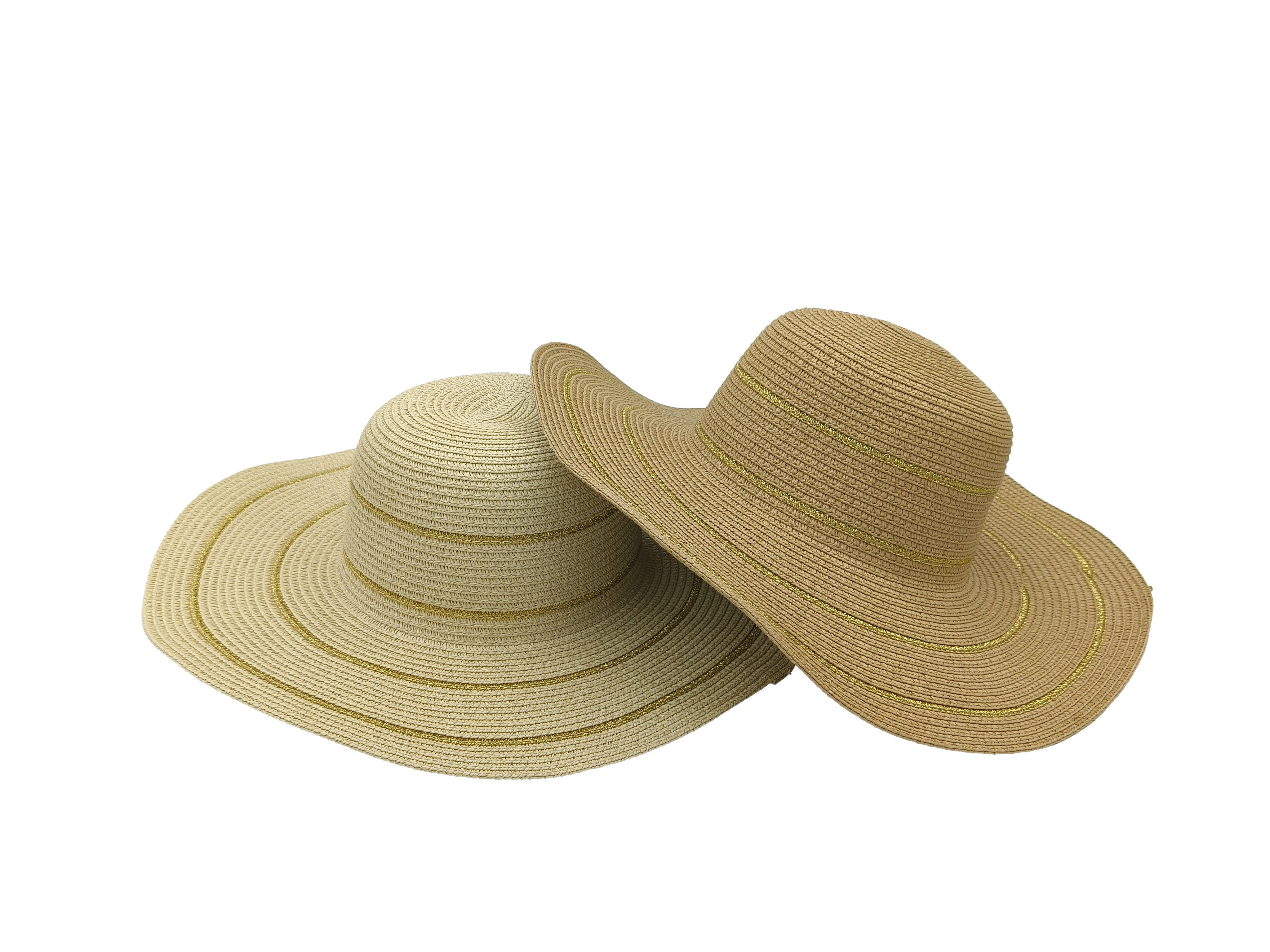 Samba de roda - Wholesale Straw Hat - Women's - Pack of 4 striped capelines