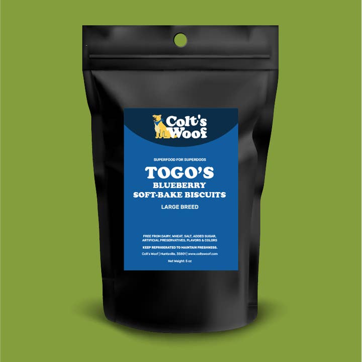 Togo's Blueberry Soft-Baked Biscuits for wholesale by Colt's Woof