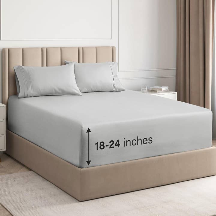 CGK Unlimited - Wholesale Sheet Set - 4 Piece Sheet Set - Extra Deep Pocket Fits 18"-24" Mattress