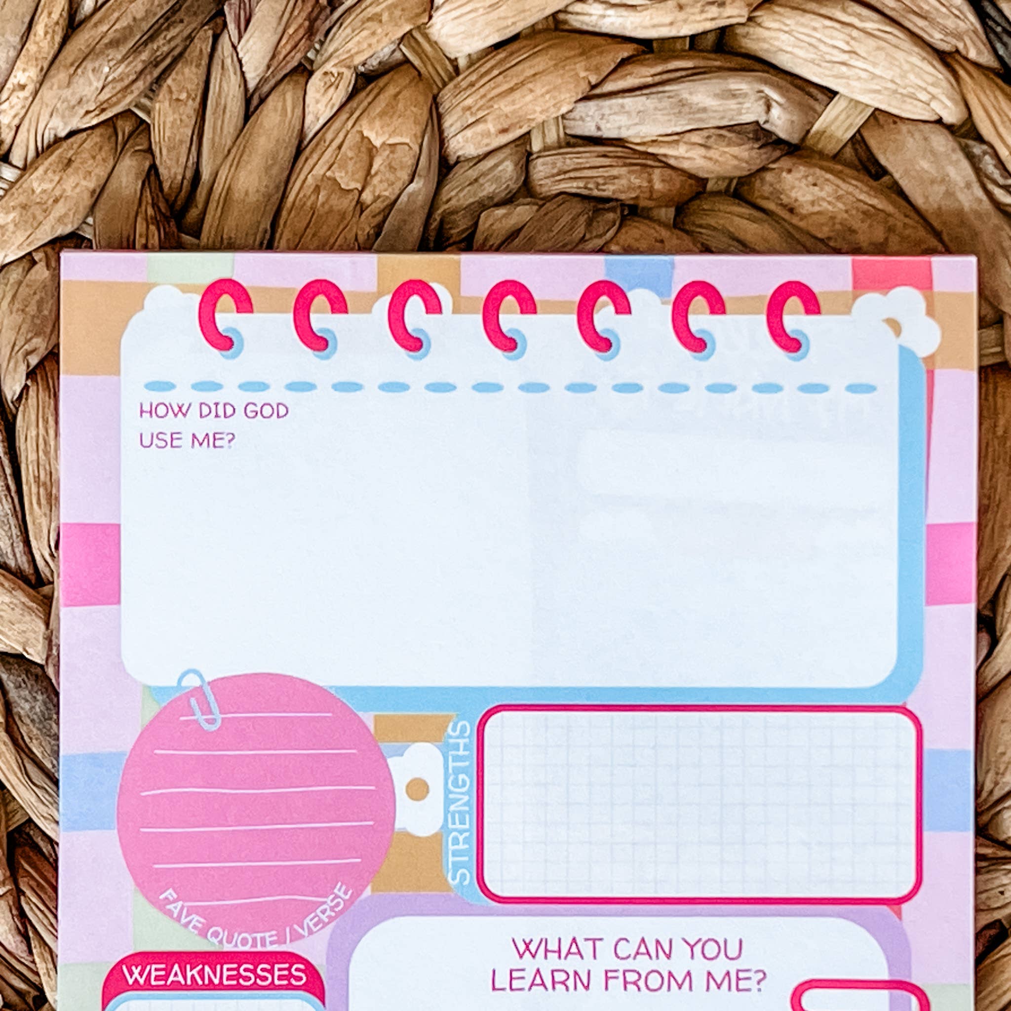 Saving Grace Print Shop - Wholesale Notepad - Bright Bible Character Study Double-Sided 5x7 Notepad5