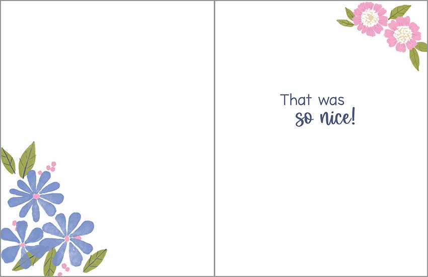 GINA B DESIGNS - Wholesale Thank You Card - Thank You Greeting Card - Floral on Navy1
