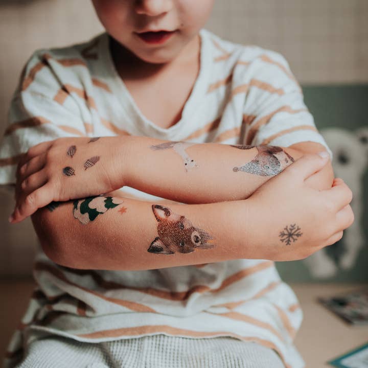 nuukk GmbH - Vendita all'ingrosso Tatuaggio temporaneo - Bambini - Tatuaggi Biologici con Volpe e Scoiattolo3