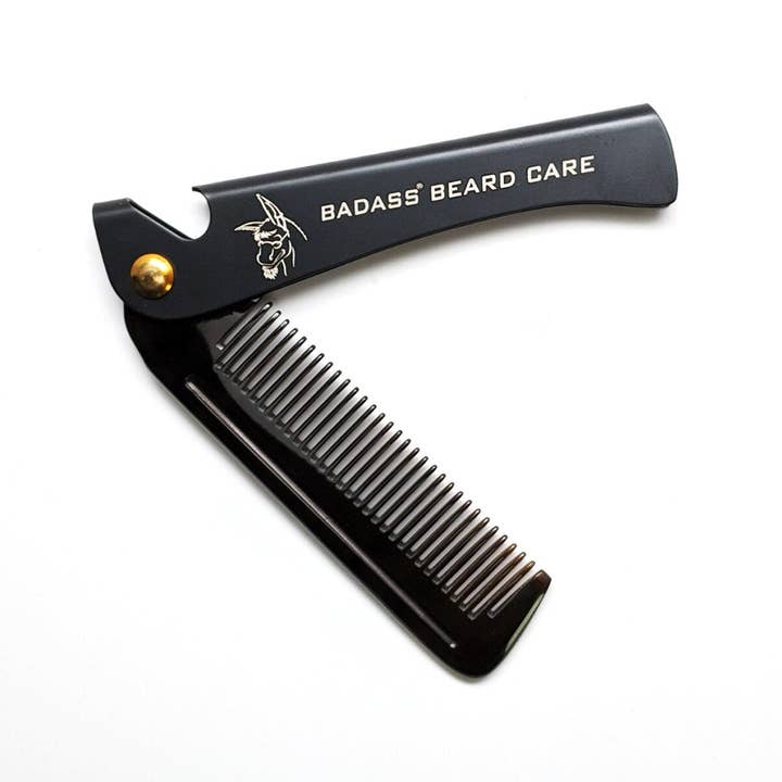 Folding Ox Horn Comb for wholesale by Badass Beard Care