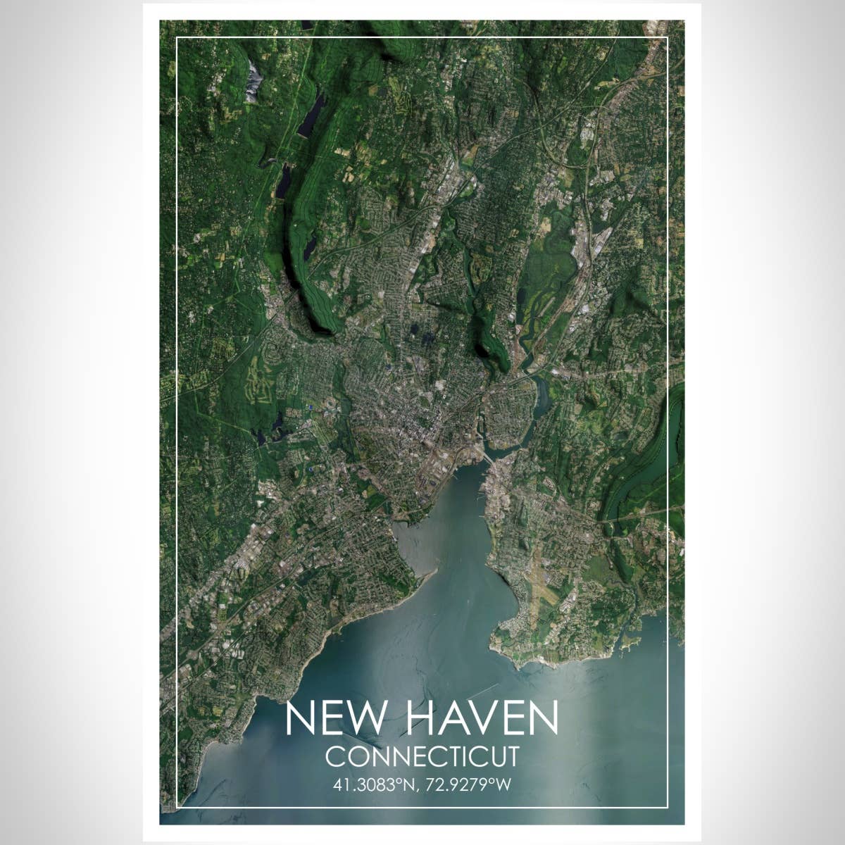 JACE.design - Wholesale Art Print - New Haven CT Map Print Satellite3