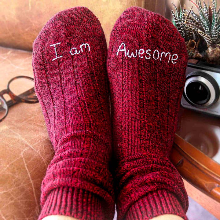 Men's Chunky I Am Awesome Socks for wholesale by StephieAnn