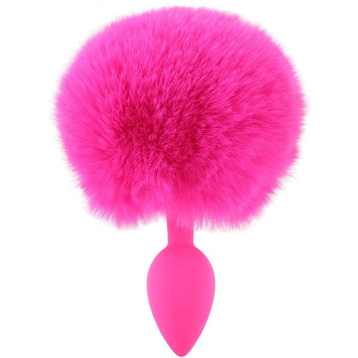 Lingerie Mart - Wholesale Sex Toy - Pipedream Bunny Tail Beginner Silicone Butt Plug in Pink