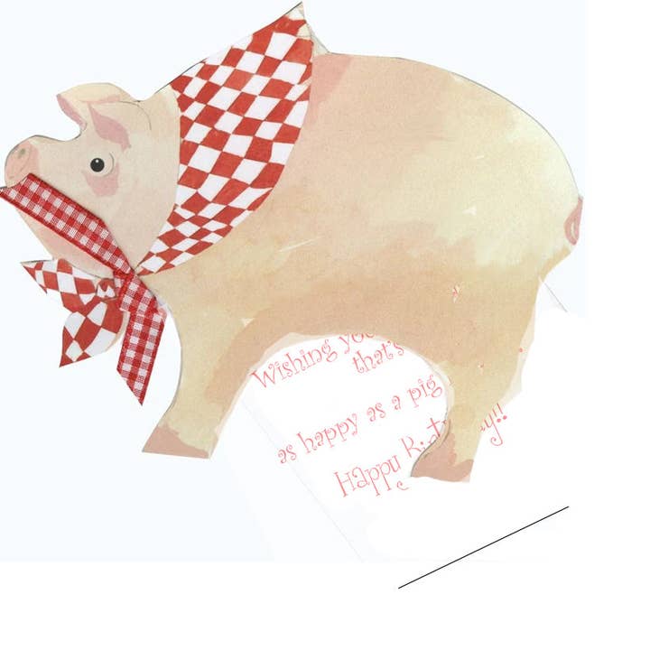 Stevie Streck Designs - Wholesale Everyday Greeting Card - GAW956 This Little Piggy Greeting Card
