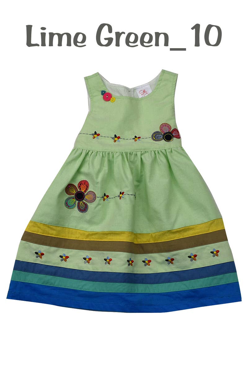 SISSYMINI - Wholesale Dress - Kids - Toddlers & Girls Soft Cotton Applique Dress | 878-SS2321