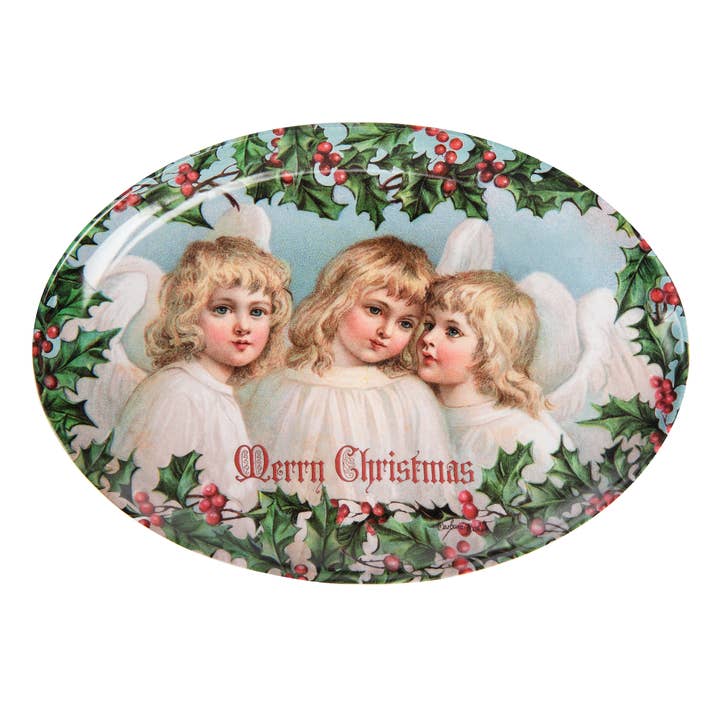 SALE Merry Christmas Angel Platter for wholesale by C&F Home