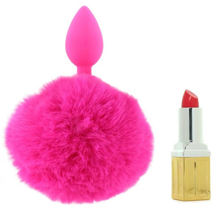 Lingerie Mart - Wholesale Sex Toy - Pipedream Bunny Tail Beginner Silicone Butt Plug in Pink3