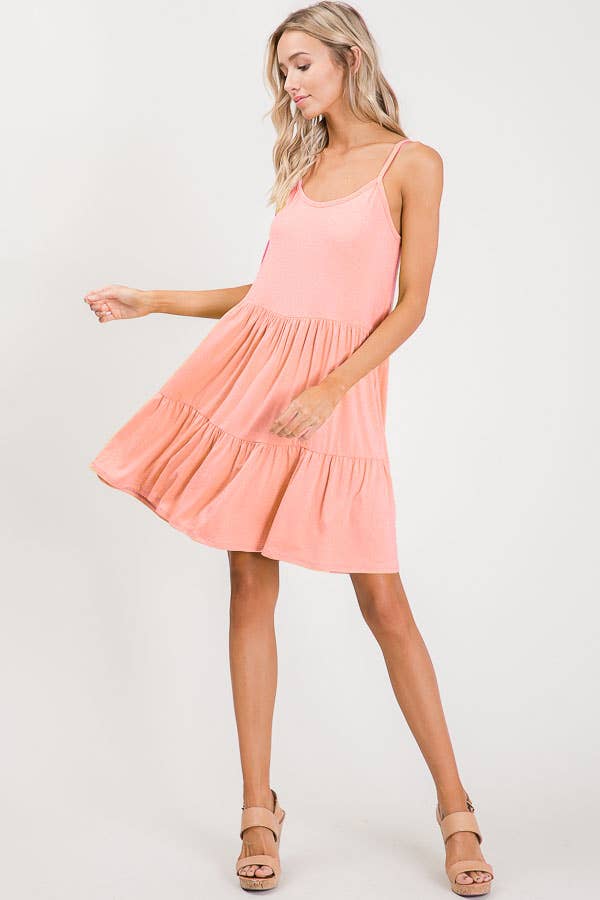 7th Ray – Engroshandel Kjole - Dame – Lagdelt Justerbar Snøret Ryg Blondeopbundet Flydende Mini Kjole D24694