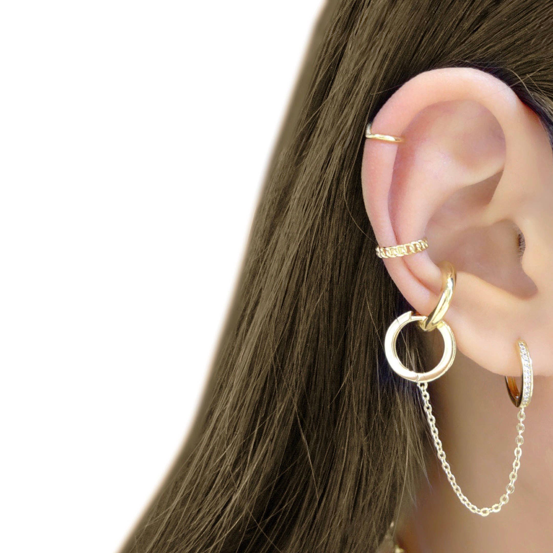 KIKICHIC - Wholesale Cuff/Wrap Earrings - Small Curb Chain Ear Cuff1