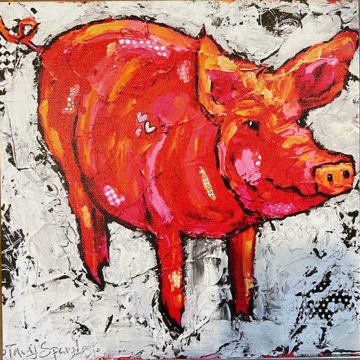 Woo Pig Sooie Canvas Print for wholesale by Stacy Spangler Art
