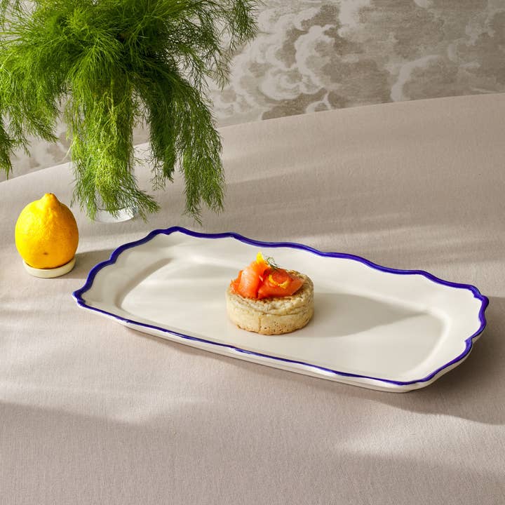 Maison Madison Home - Wholesale Platter - Jane Rect. Hand-Painted Tray 16'' x 8,9''0