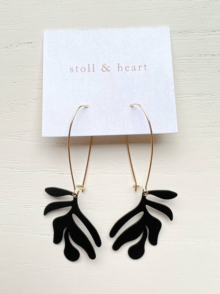 The Leaf - Long - Black for wholesale by Stoll & Heart