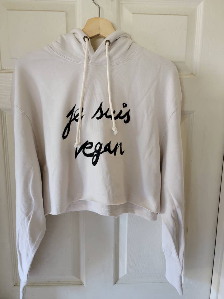 Vegan Club - Wholesale Hoodie - Women's - Short Waist Sweater Je Suis Vegan1