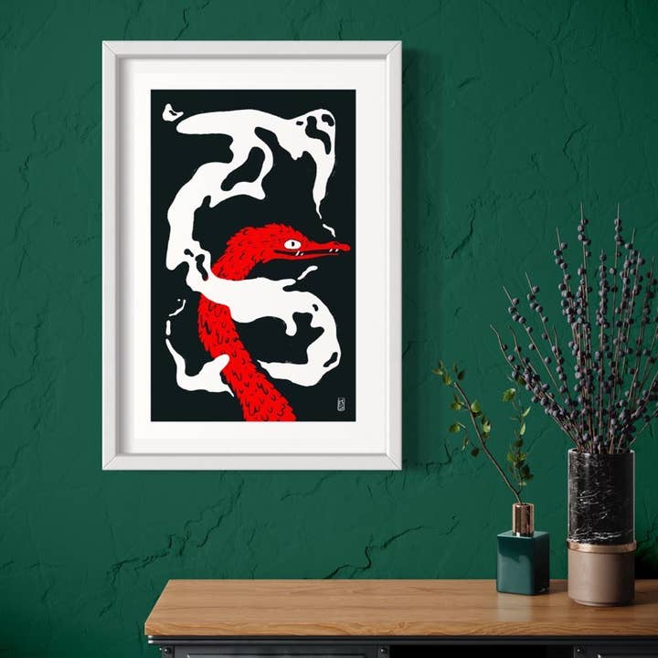 Großer roter Drachendruck für den Großhandel von Kyndra Sweep illustrations